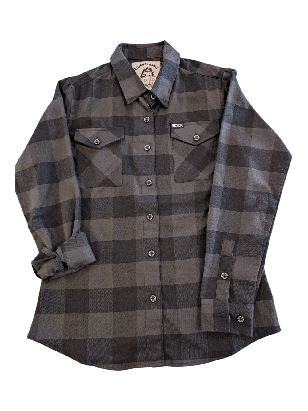 DIXXON Black and Gray Plaid Button-Down Shirt - Picture 2 of 7